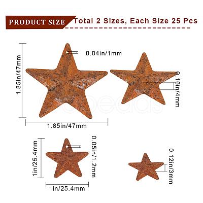 50Pcs 2 Styles Iron Pendants IFIN-GF0001-41B-1