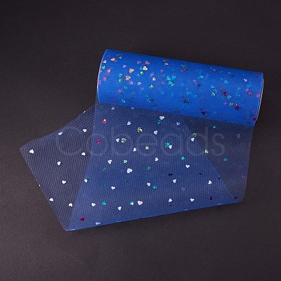 Heart Glitter Sequin Deco Mesh Ribbons OCOR-BC0007-21-1