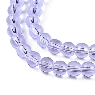 Transparent Glass Beads Strands GLAA-T032-T4mm-01-1
