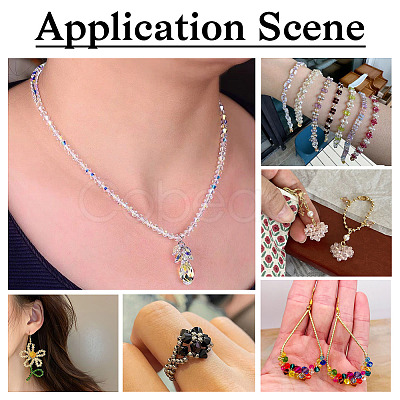 200Pcs Transparent Glass Beads GLAA-TA0003-46-1