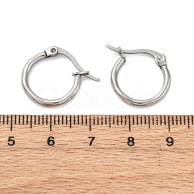 304 Stainless Steel Hoop Earrings EJEW-D195-M-1