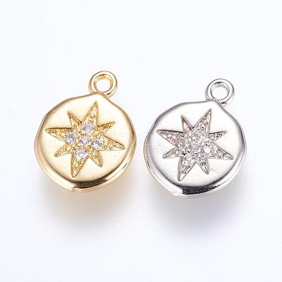 Brass Charms ZIRC-G116-08-1