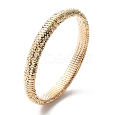 Electrophoresis Iron Bangles for Women BJEW-M057-08G-1