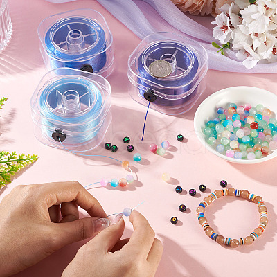 3 Boxes 3 Colors Flat Elastic Crystal String EW-TA0001-12B-1