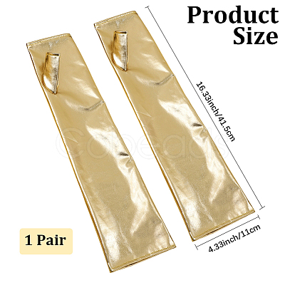 Polyester Long Fingerless Gloves AJEW-WH20018-117C-1