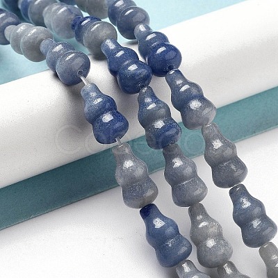 Dyed & Heated Natural Blue Aventurine Beads Strands G-P528-G03-01-1