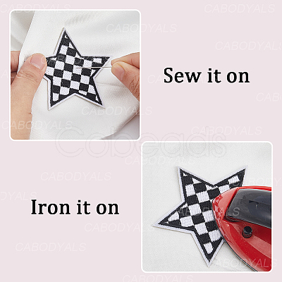 20Pcs Polyester Clothing Patches DIY-CY0002-35A-1