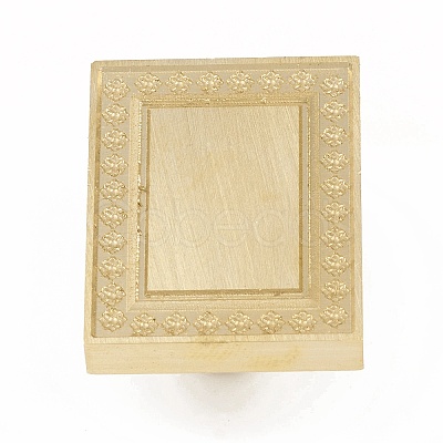 3D Embossed Photo Frame Brass Wax Seal Stamp Head AJEW-H138-01D-1