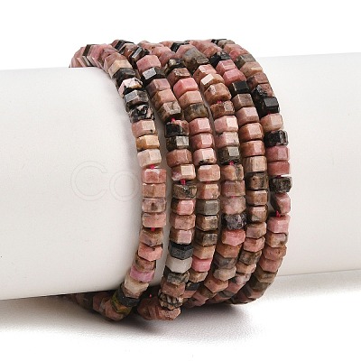 Natural Rhodonite Beads Strands G-G345-C16-2x4mm-1