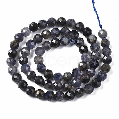 Natural Iolite/Cordierite/Dichroite Beads Strands G-T108-59-1