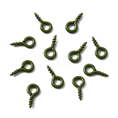 Stoving Varnish 100Pcs Iron Screw Eye Pin Peg Bails FIND-WH0036-29G-1