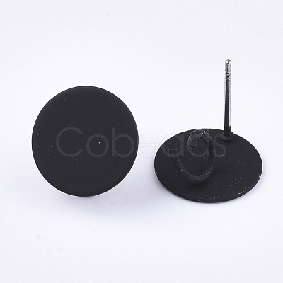 Spray Painted Iron Stud Earring Findings IFIN-S703-16A-1