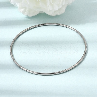 2MM 304 Stainless Steel Bangles for Women SA-CBA37BC-23B-P-1
