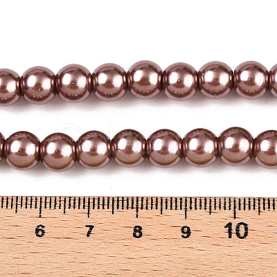 Baking Paint Pearlized Glass Pearl Round Bead Strands HY-Q330-8mm-92-1