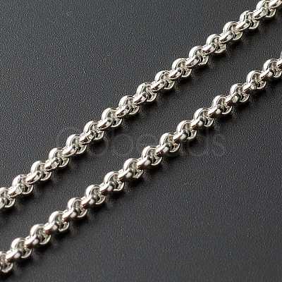 304 Stainless Steel Rolo Chain Necklaces NJEW-JN03543-1