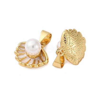 Brass Enamel Charms KK-D390-10G-1