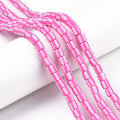 Handmade Polymer Clay Bead Strands CLAY-T020-12E-1