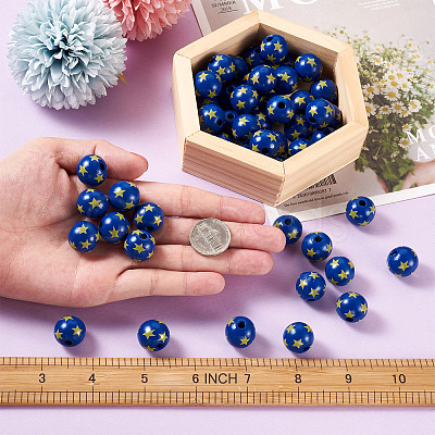 Natural Wooden Beads WOOD-TAC0010-04A-1