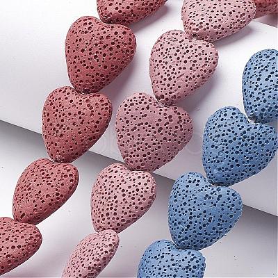 Natural Lava Rock Beads Strands G454-1