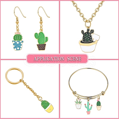 30Pcs 10 Styles Alloy Pendants ENAM-CJ0003-01-1