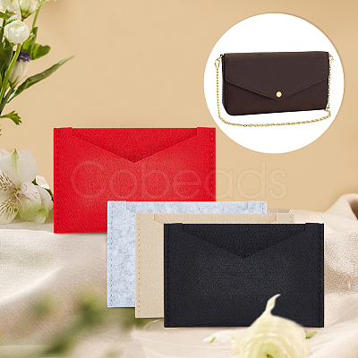 4Pcs 4 Colors Wool Felt Envelope Purse Insert Organizer FIND-WR0006-71B-1