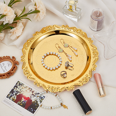 Round Iron Jewelry Plates DJEW-WH0007-93A-1