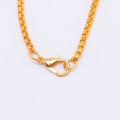 Iron Box Chain Necklace Making NJEW-WH0007-03G-1