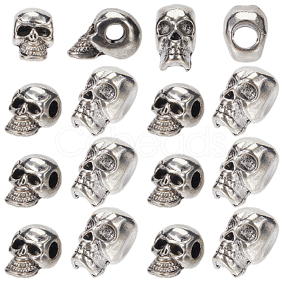 60Pcs 2 Styles Zinc Alloy European Beads FIND-SC0012-29-1
