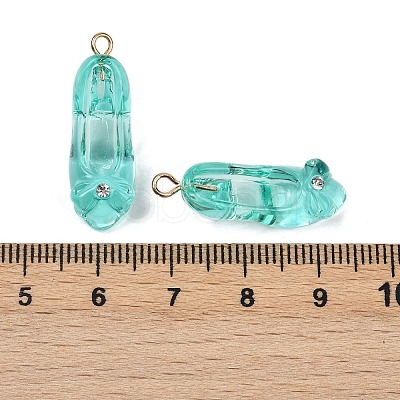 Transparent Resin Rhinestone Pendants RESI-Q021-01D-1