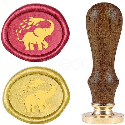 DIY Wood Wax Seal Stamp AJEW-WH0131-283-1