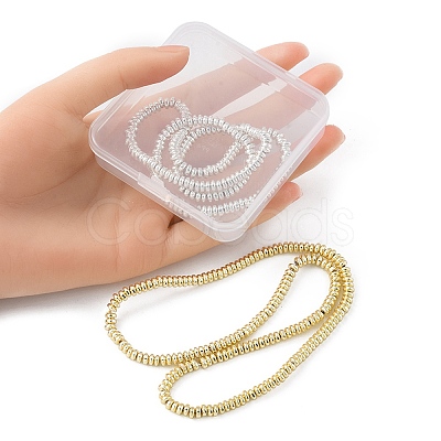 2 Strands 2 Colors Electroplated Non-magnetic Synthetic Hematite Beads Strands G-YW0001-38-1