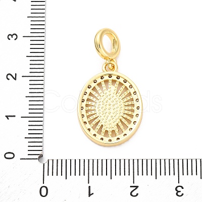 Brass Clear Cubic Zirconia European Dangle Pendants KK-D325-28G-09-1
