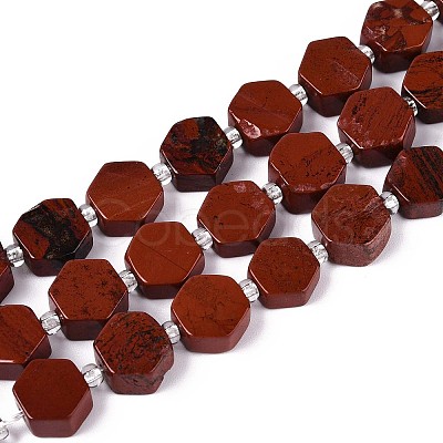 Natural Red Jasper Beads Strands G-P534-A19-02-1
