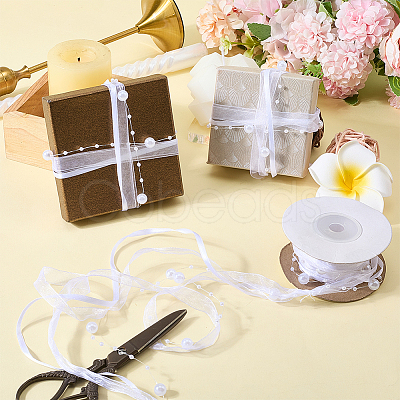 Polyester & Plastic Beads Ribbon OCOR-WH20012-61B-1