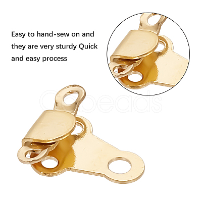 60 Sets 2 Colors Brass Trouser Fasteners KK-CP0001-06-1