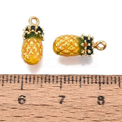 Brass Enamel Charms KK-G462-31LG-1