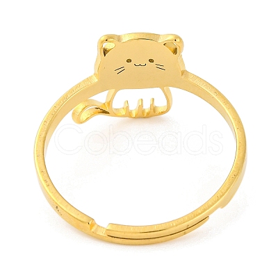 201 Stainless Steel Adjustable Ring for Women RJEW-D082-04B-1