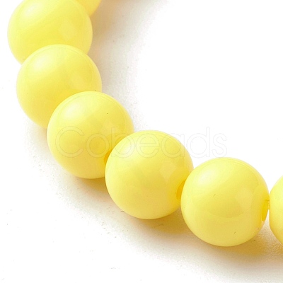 Opaque Acrylic Beads Stretch Bracelet for Kid BJEW-JB06587-1