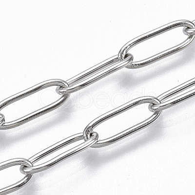 Non-Tarnish 304 Stainless Steel Paperclip Chains X-CHS-S006-JN957-1-A-1