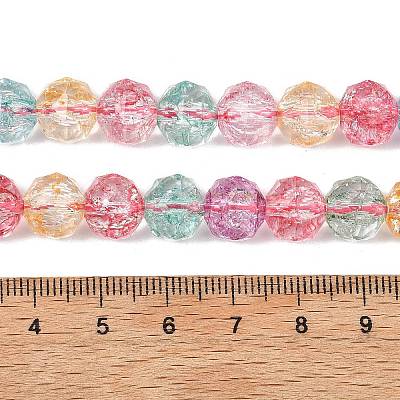 Transparent Crackle Glass Beads EGLA-F167-02-1