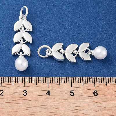 Alloy ABS Bead Pendants PALLOY-A008-06MS-1