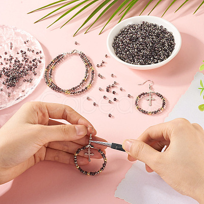 100G Transparent Inside Colours Glass Seed Beads SEED-TA0001-43-1