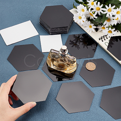 Acrylic Hexagon Mirror Wall Decor DIY-WH0221-30A-1