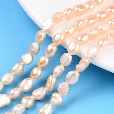 Natural Cultured Freshwater Pearl Beads Strands PEAR-N014-05J-1