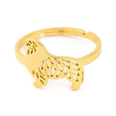 201 Stainless Steel Adjustable Ring for Women RJEW-D082-04A-1