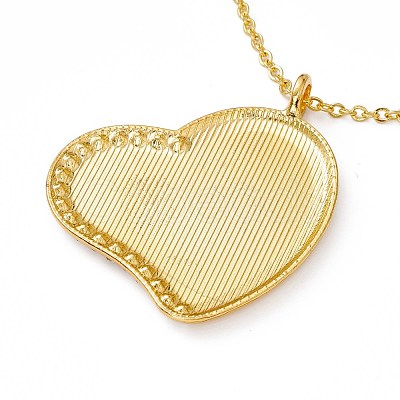 Sublimation Blank Aluminum Pendant Necklace NJEW-E020-03G-03-1