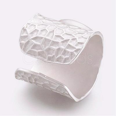 Cuff Brass Pad Finger Ring Settings KK-E703-01MS-1