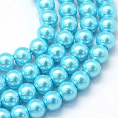 Baking Paint Glass Pearl Bead Strands HY-Q003-5mm-48-1