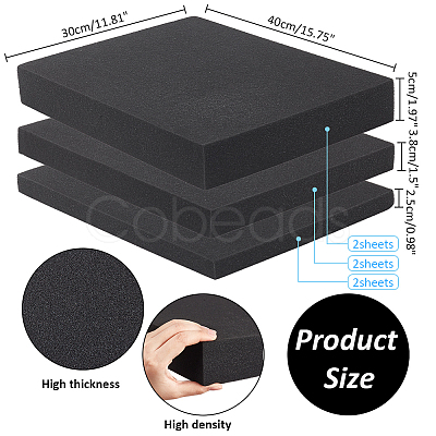 6Sheets 3 Styles Sponge Mat AJEW-NB0005-81-1