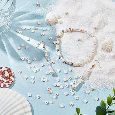 Nbeads 2 Strands Natural Freshwater Shell Beads Strands BSHE-NB0001-17-1